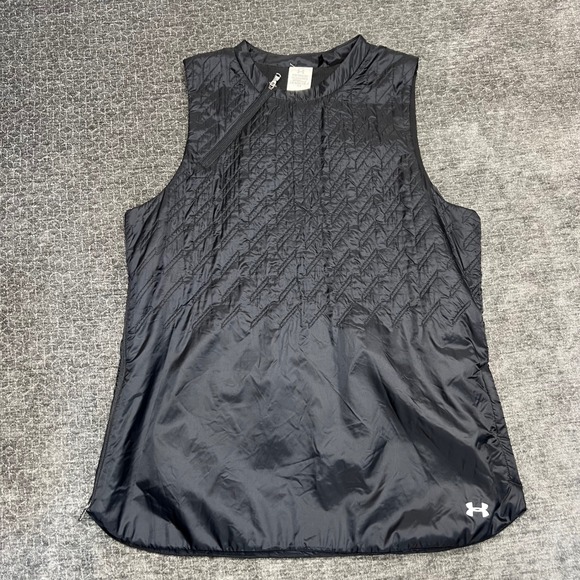Under Armour Jackets & Blazers - Under Armour Women Quilted Vest Black Sleeveless Full Zip Athleisure M